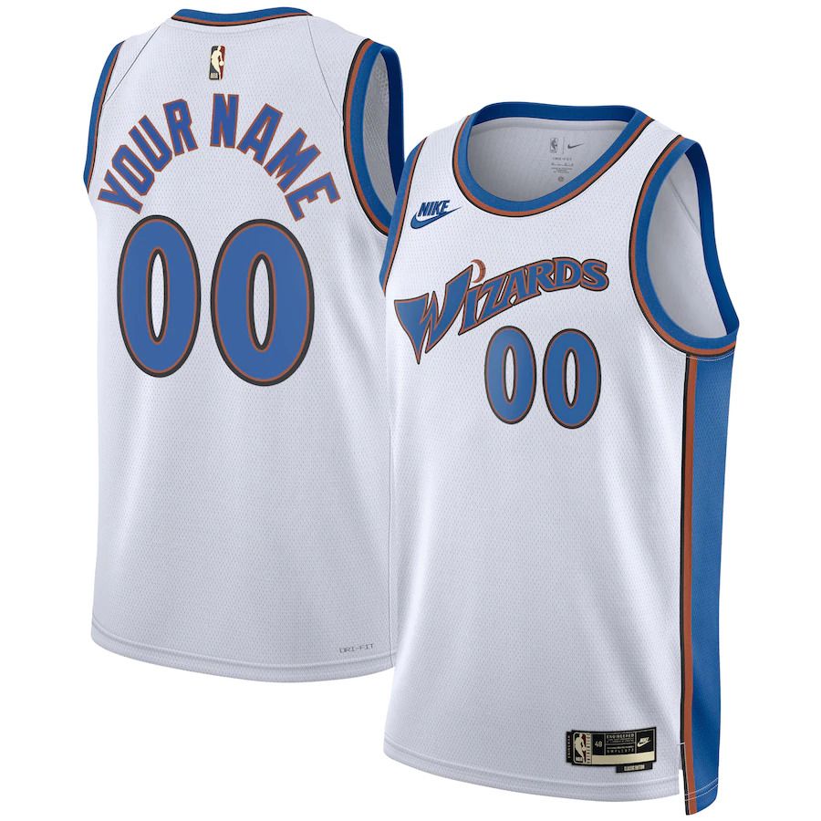 Men Washington Wizards Nike White Classic Edition 2022-23 Custom Swingman NBA Jersey->youth nba jersey->Youth Jersey